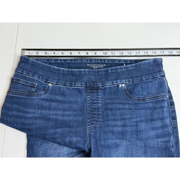 Chico’s 2R / 12R Pull On Jegging Ankle Jeans Dark Wash Stretch - Picture 5 of 7